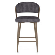 Samt Barhocker - Lusso Dunkelgrau