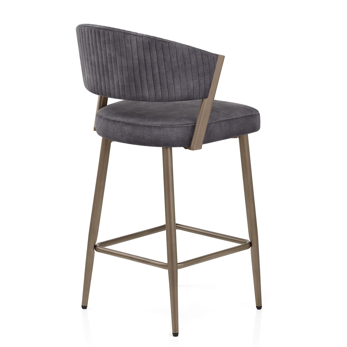 Samt Barhocker - Lusso Dunkelgrau