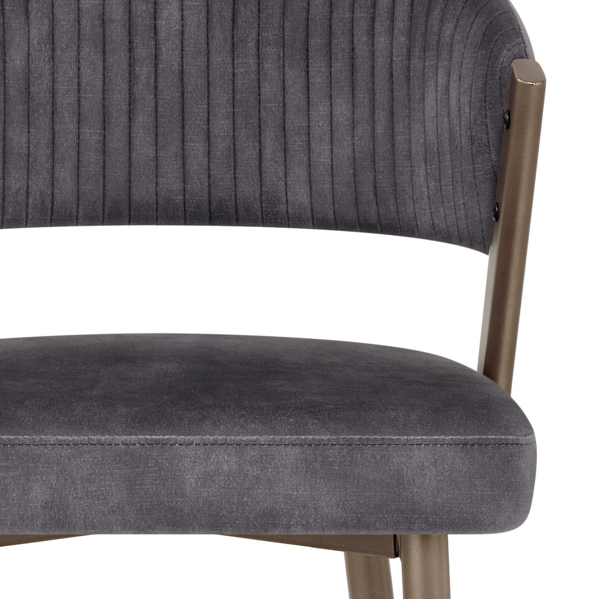 Samt Barhocker - Lusso Dunkelgrau