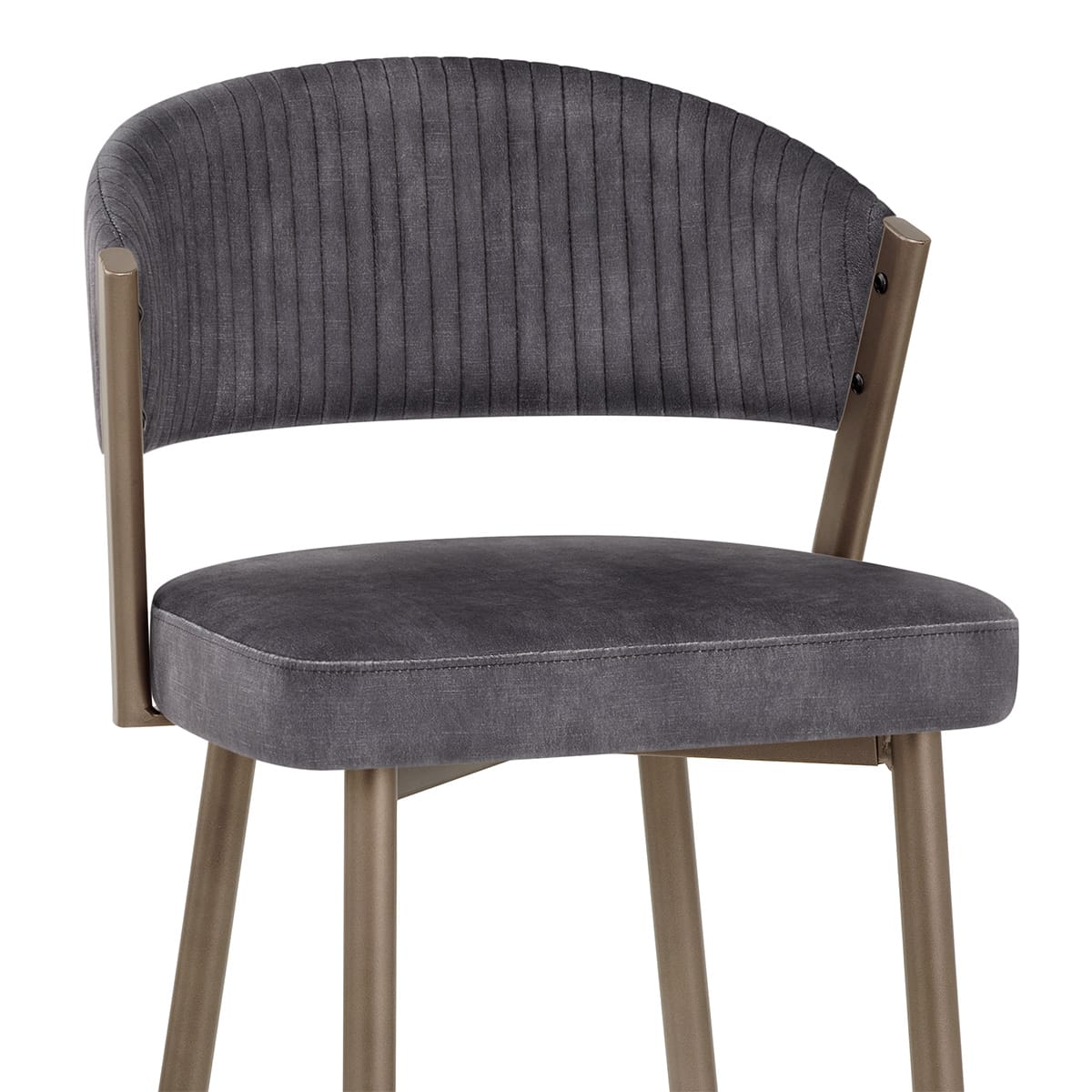 Samt Barhocker - Lusso Dunkelgrau