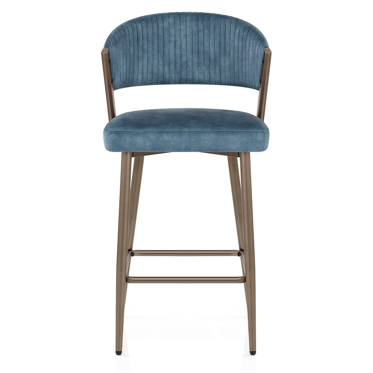 Samt Barhocker - Lusso Blau