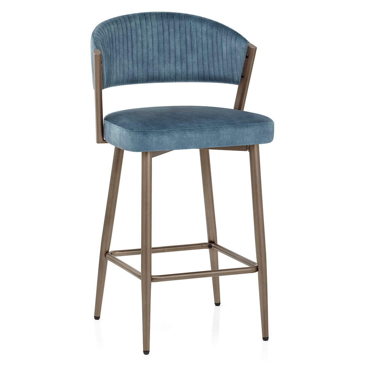 Samt Barhocker - Lusso Blau
