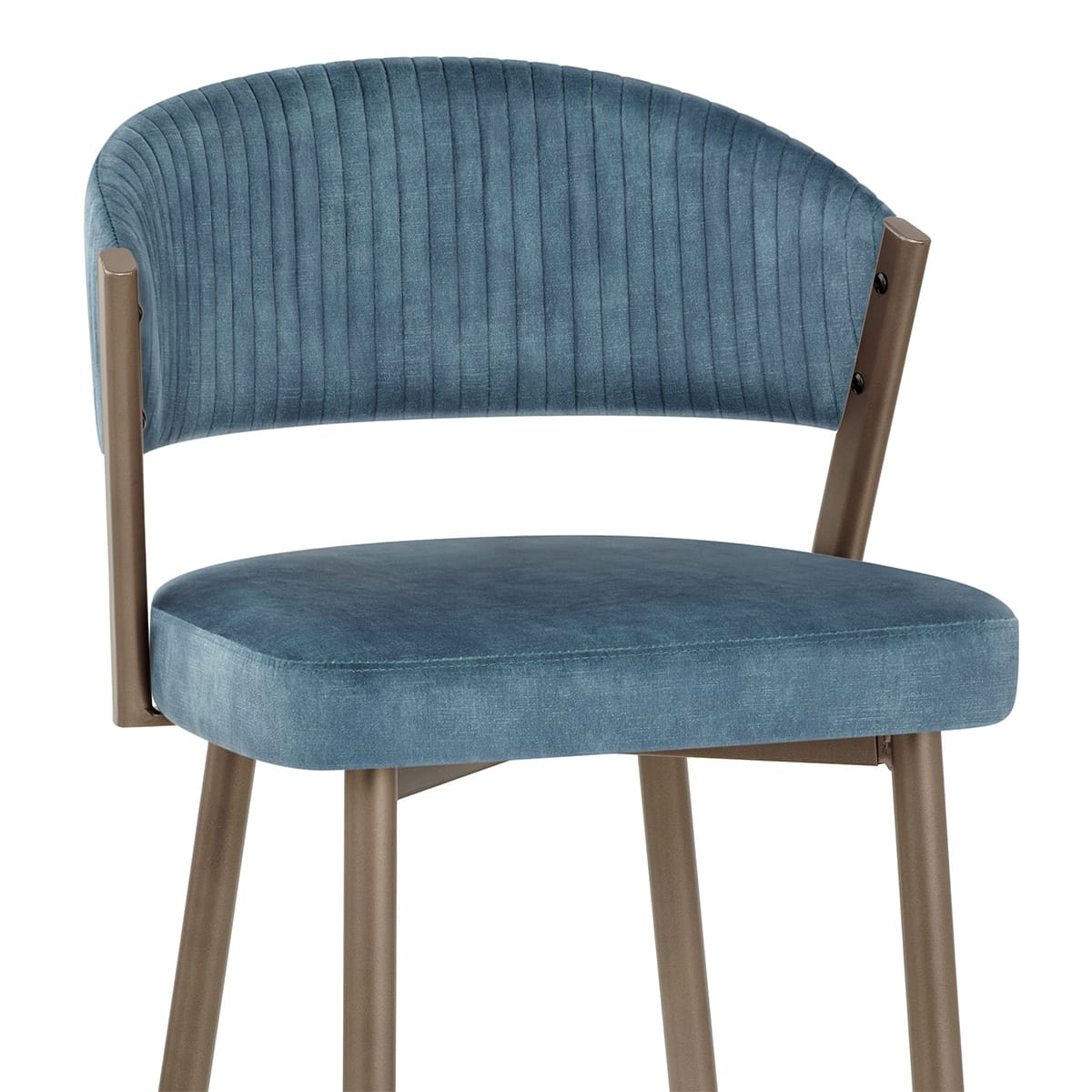 Samt Barhocker - Lusso Blau