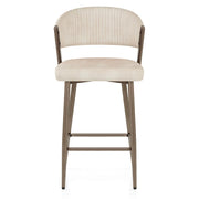 Samt Barhocker - Lusso Beige