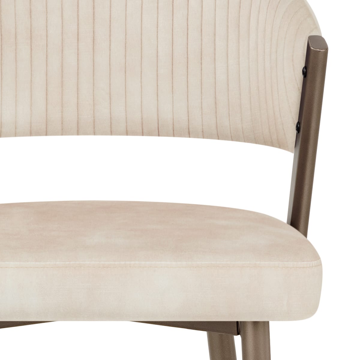 Samt Barhocker - Lusso Beige