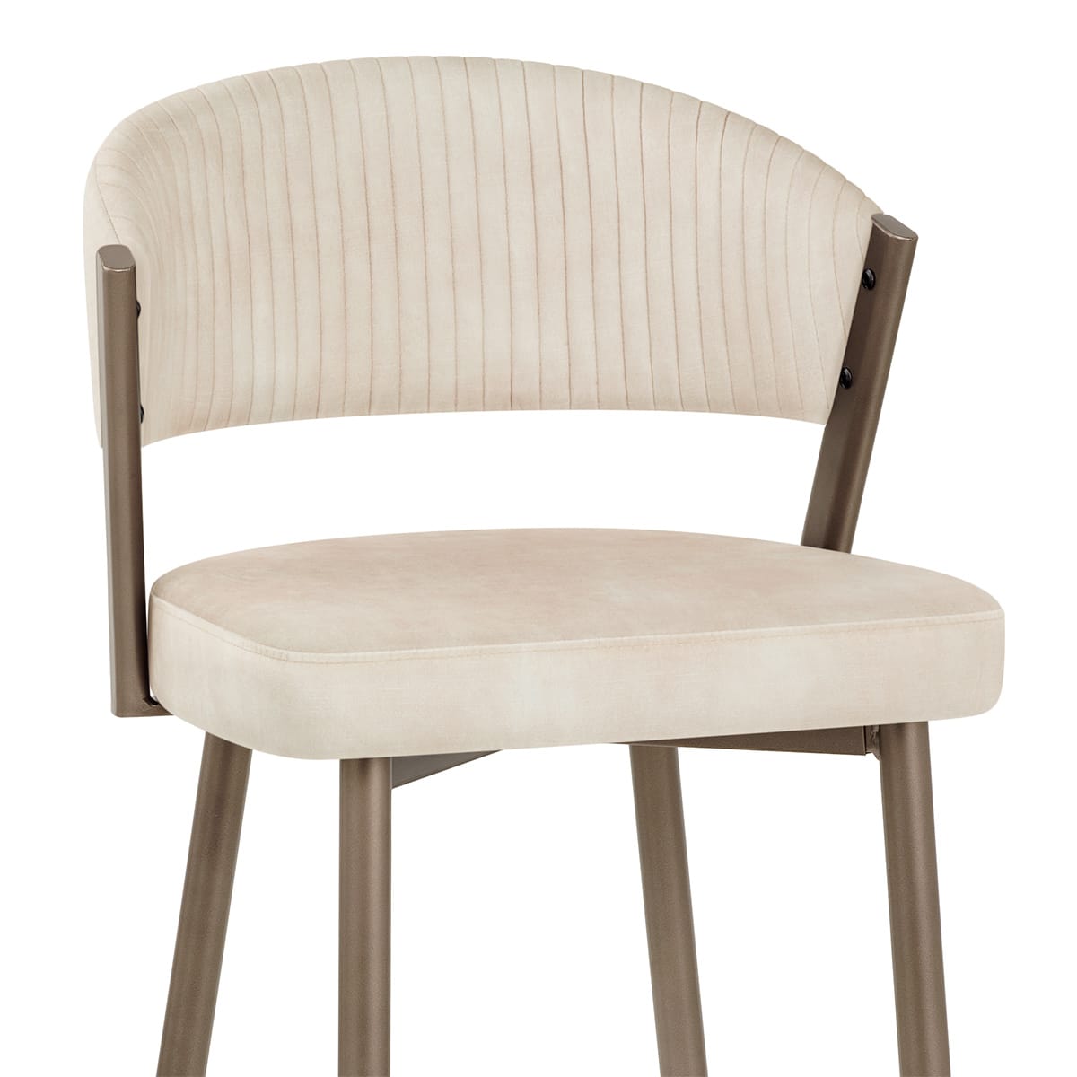 Samt Barhocker - Lusso Beige