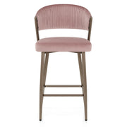 Sgabello da Bar Velluto - Lusso Rosa