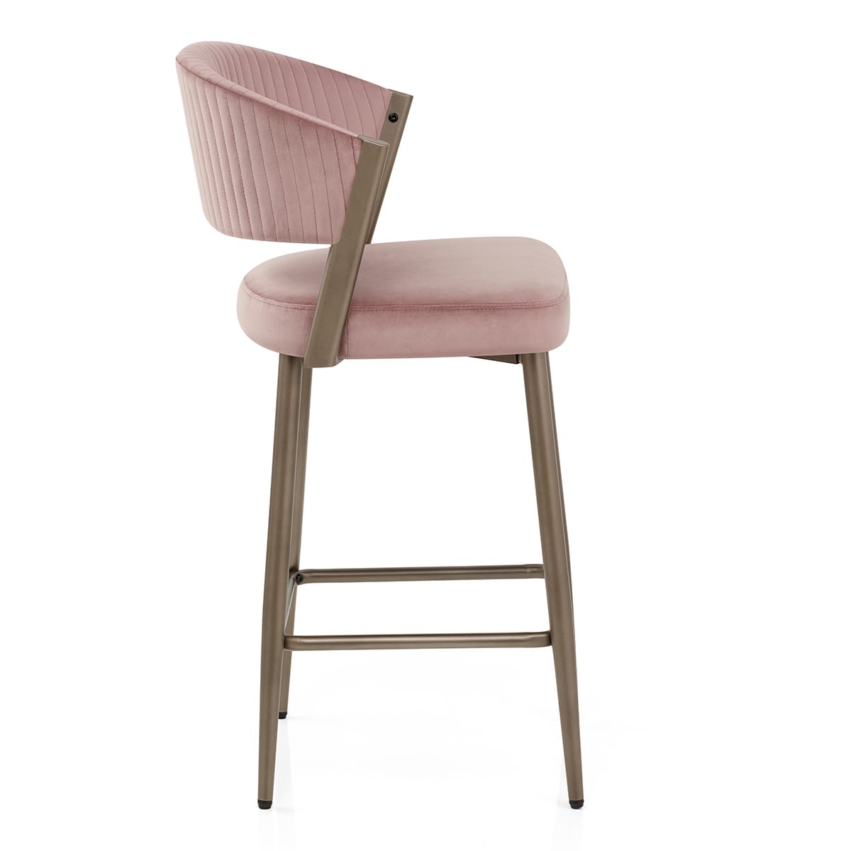 Sgabello da Bar Velluto - Lusso Rosa