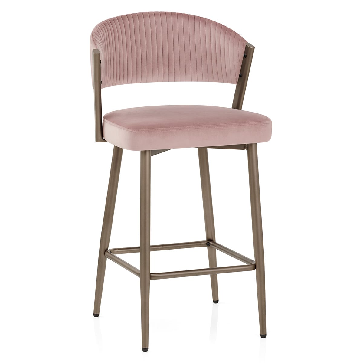 Sgabello da Bar Velluto - Lusso Rosa