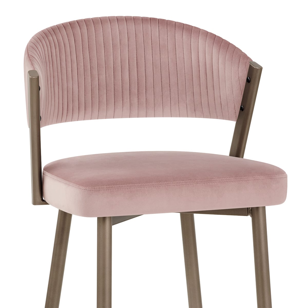 Sgabello da Bar Velluto - Lusso Rosa