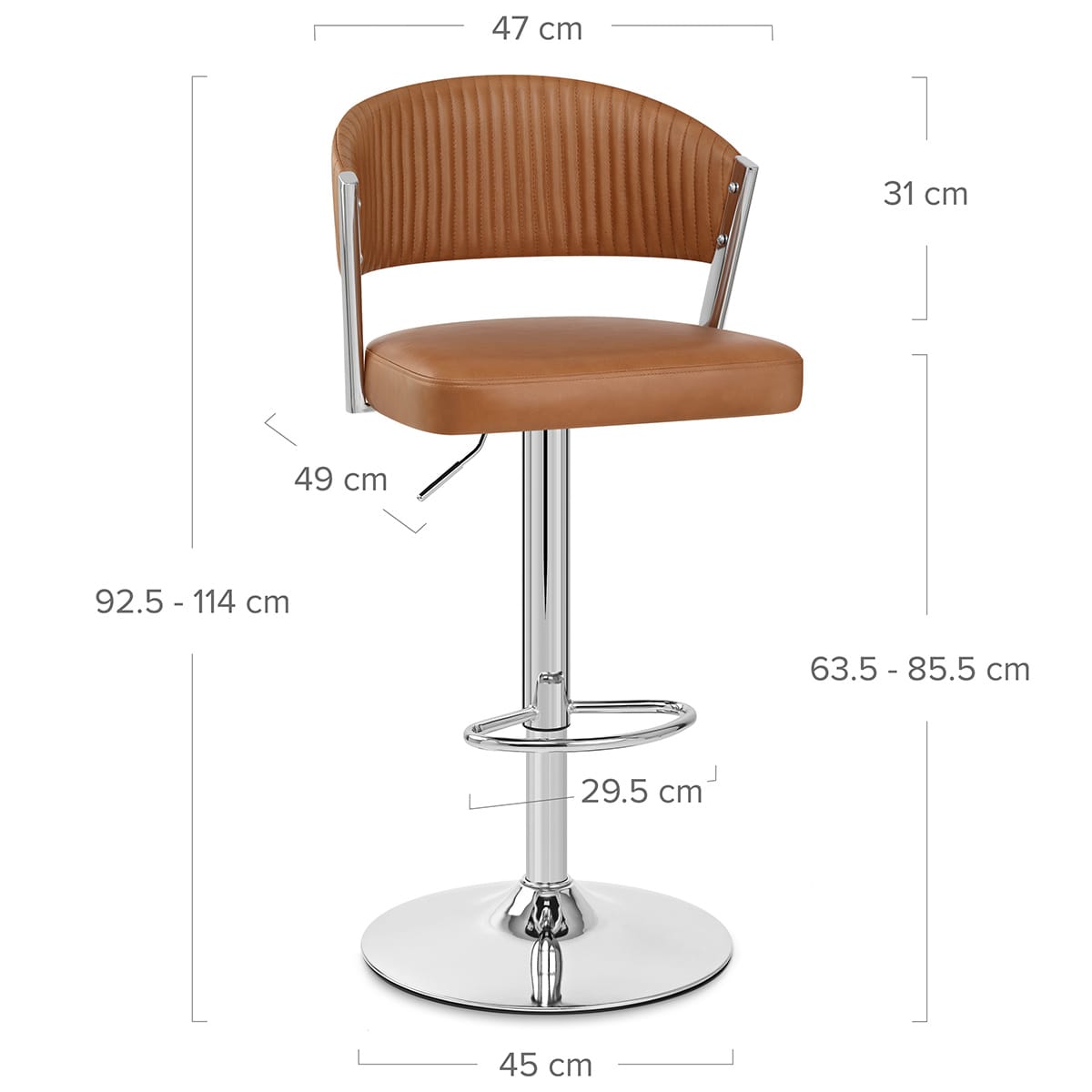 Echtleder Barhocker - Lusso Braun