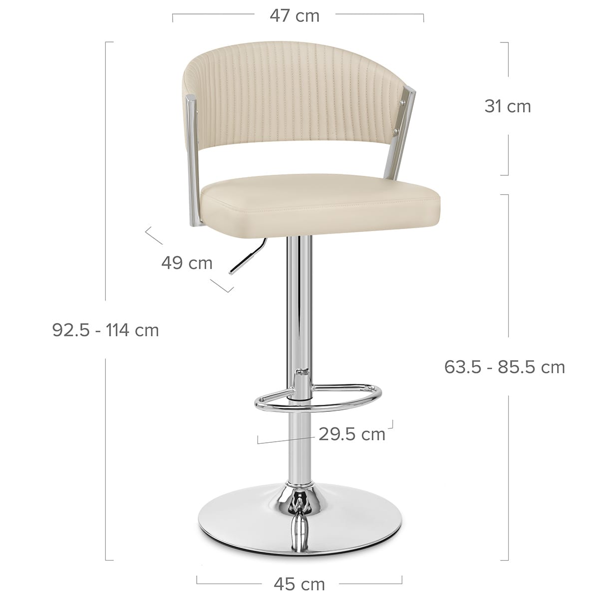 Echtleder Barhocker - Lusso Beige