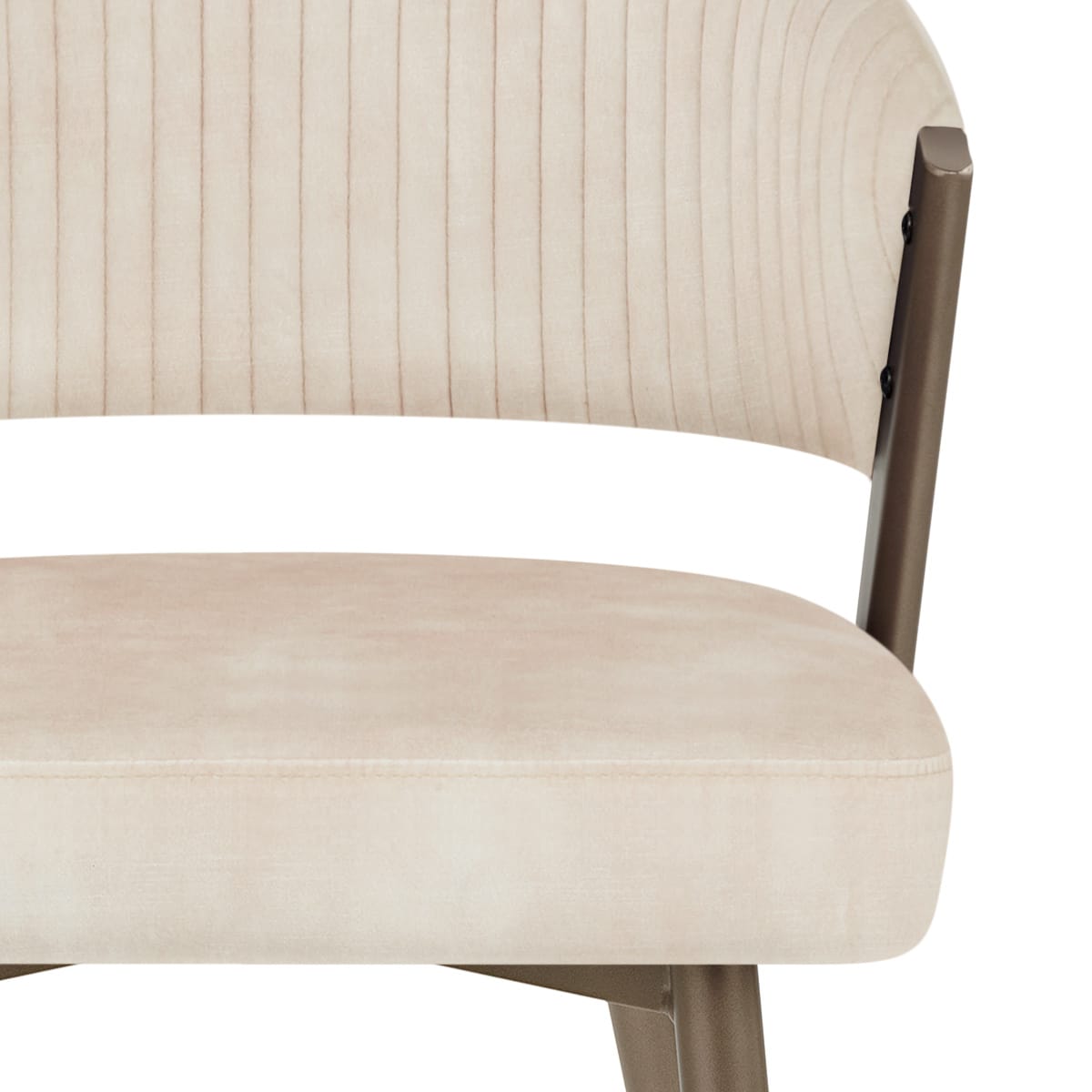 Samt Esszimmerstuhl - Lusso Beige