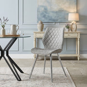 Kunstleder Esszimmerstuhl Antik - Lux Grau