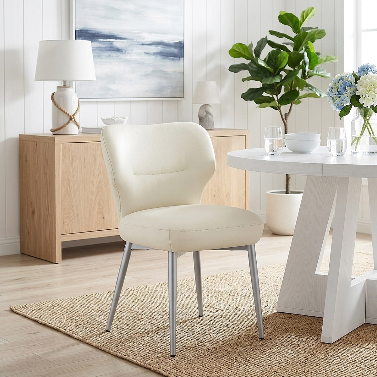 Esszimmerstuhl Öko-Leder - Maddie Beige