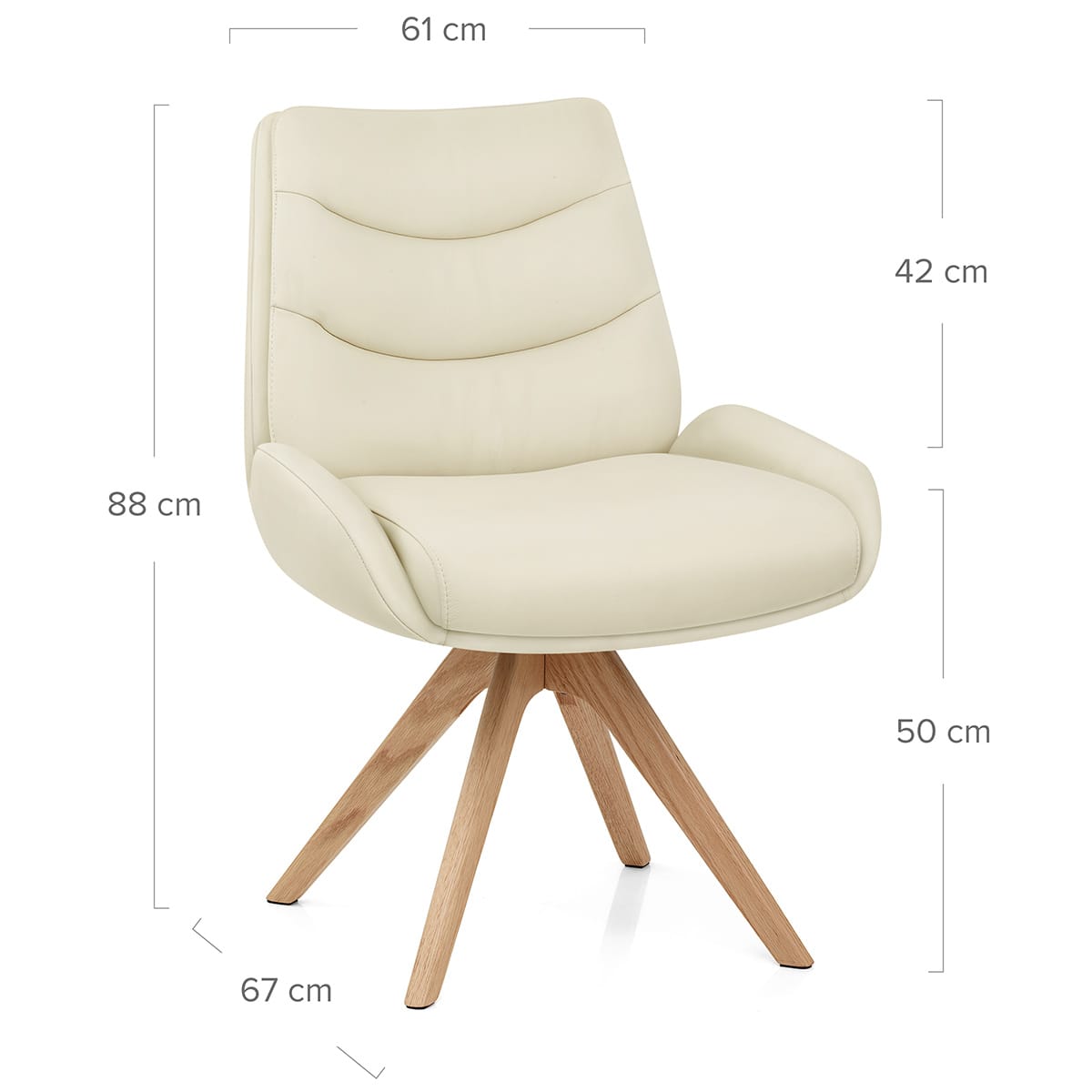 Esszimmerstuhl Echtleder - Madrid Beige