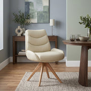 Esszimmerstuhl Echtleder - Madrid Beige