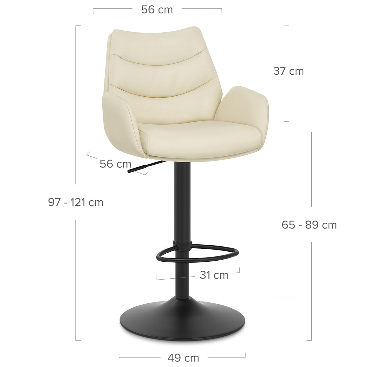 Barhocker Echtleder - Madrid Beige