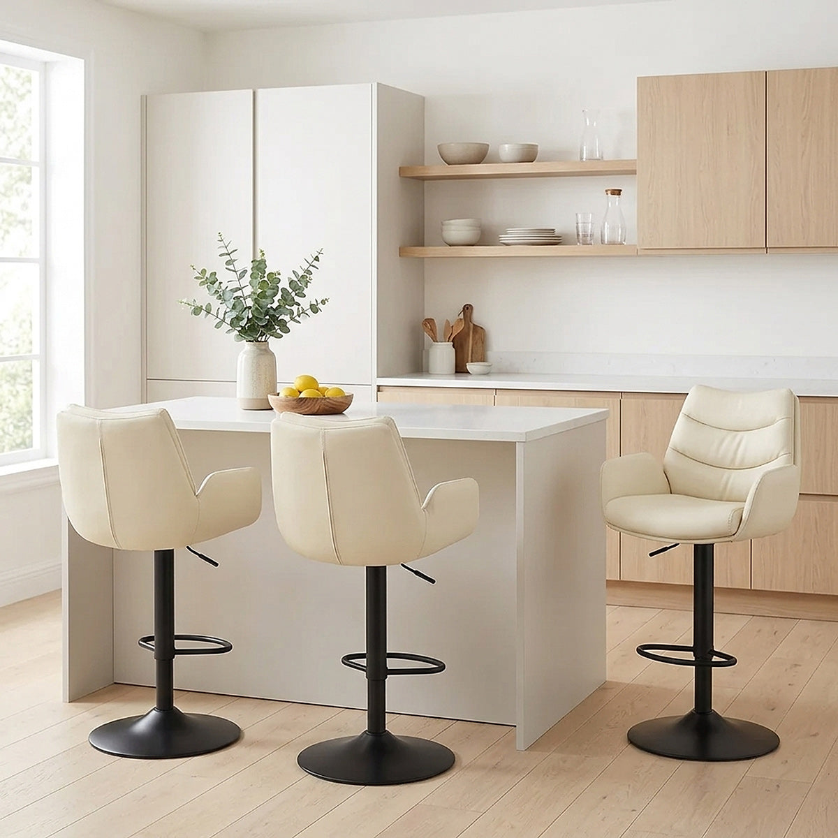 Barhocker Echtleder - Madrid Beige