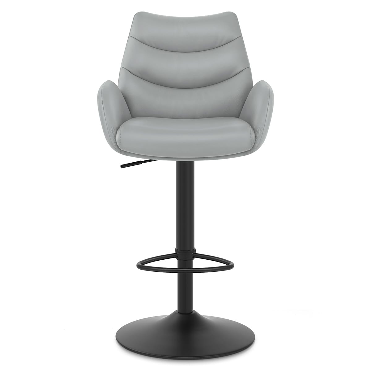 Barhocker Echtleder - Madrid Grau