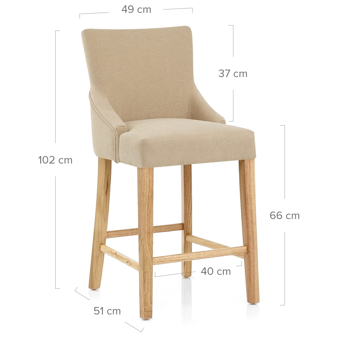 Stoffbarhocker - Magna Beige