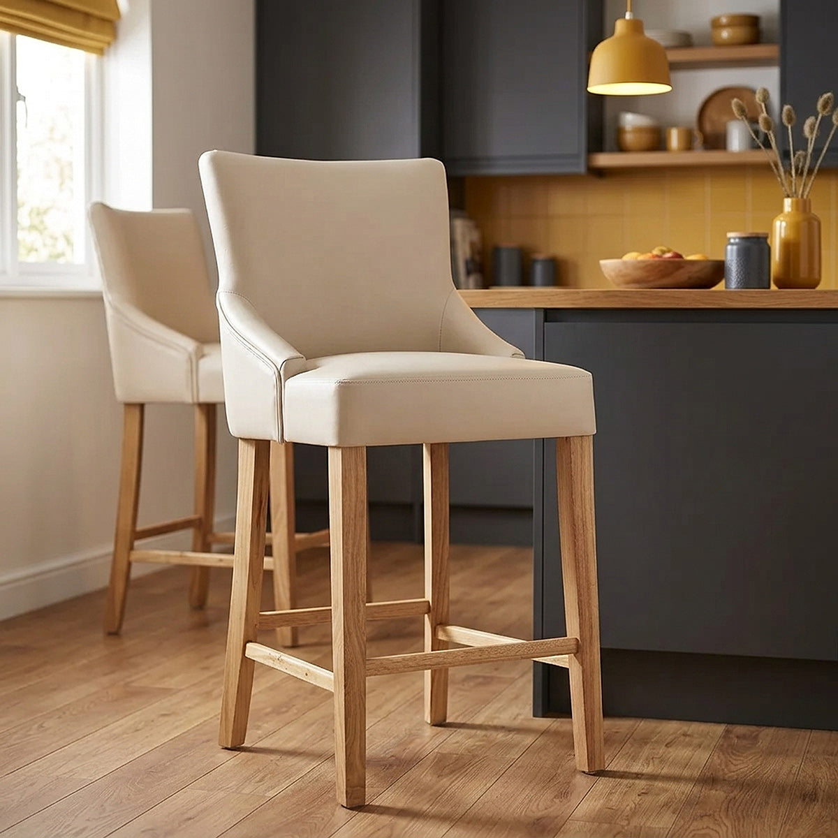 Kunstleder Barhocker - Magna Beige