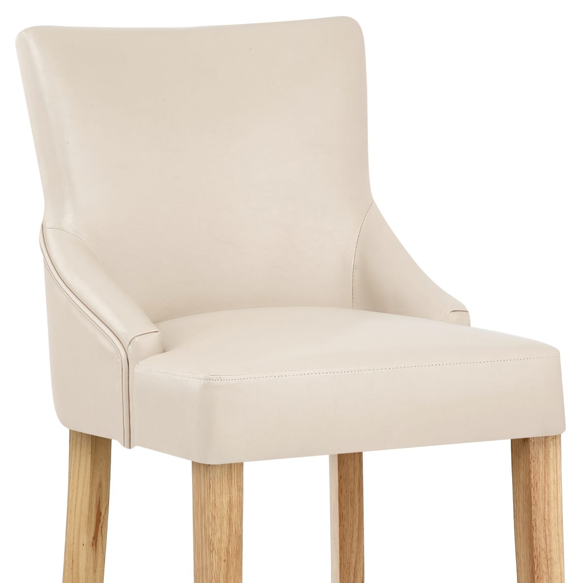 Sgabello Ecopelle Legno - Magna Crema