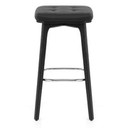 Sgabello Ecopelle Legno Nero - Malmo Nero