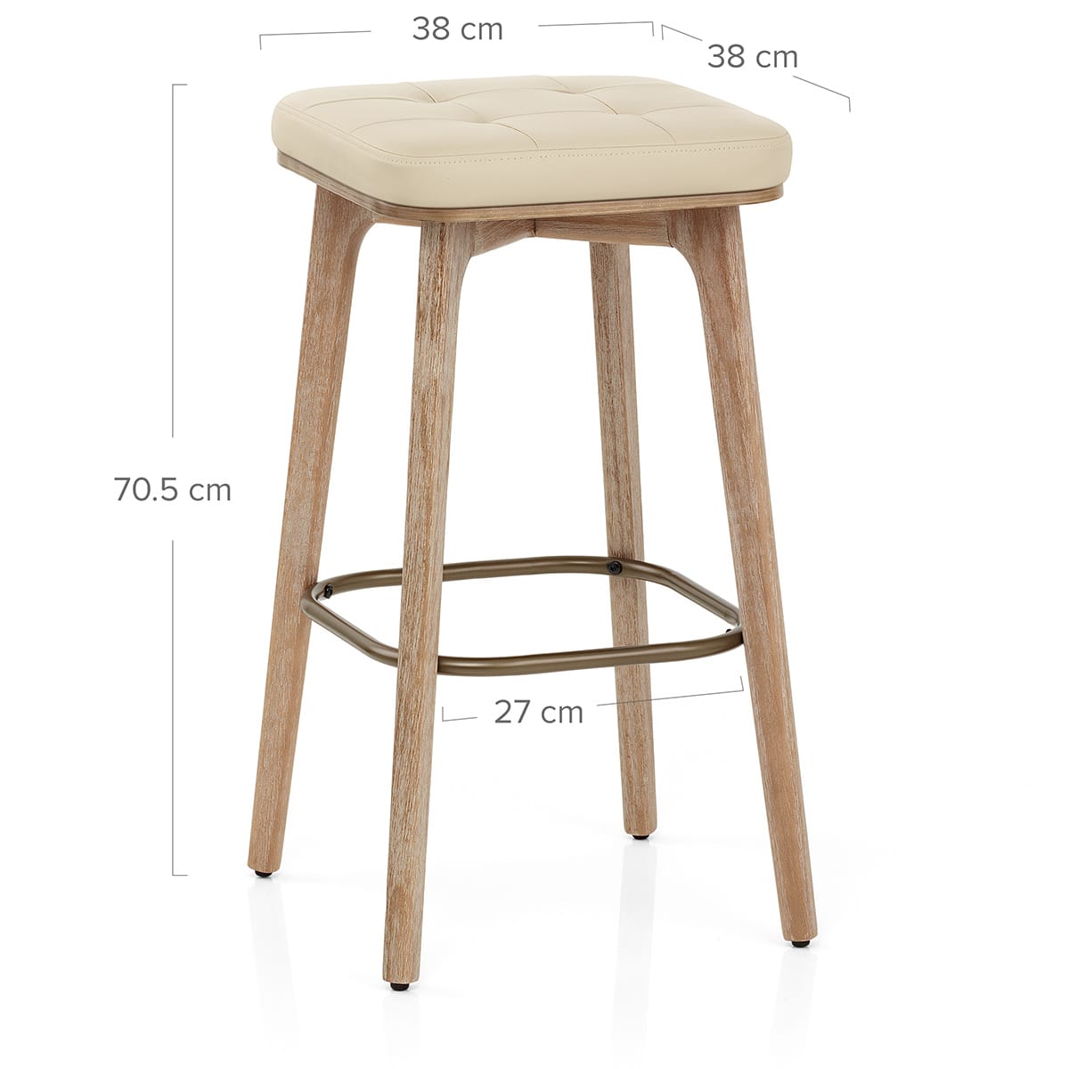 Holzbarhocker - Malmo Beige