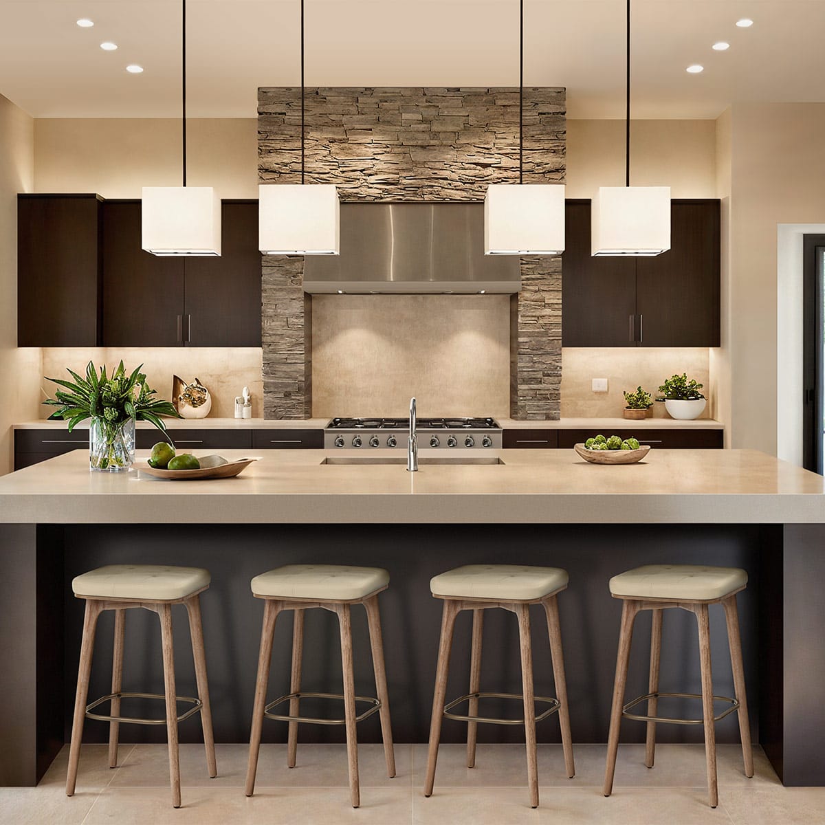 Holzbarhocker - Malmo Beige
