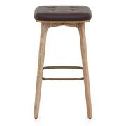 Sgabello Ecopelle Legno - Malmo Marrone