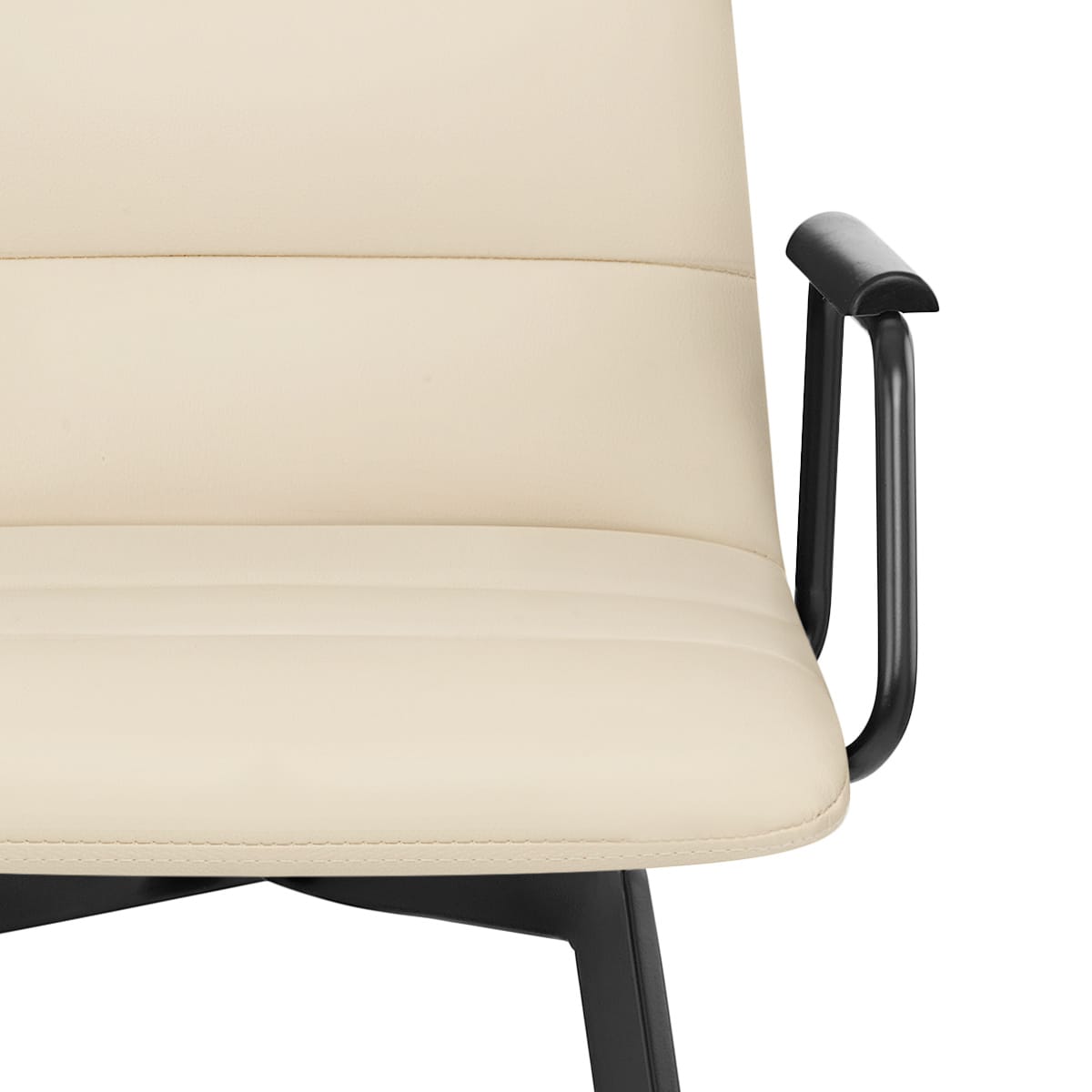 Kunstleder Barhocker Schwarz - Marco Beige