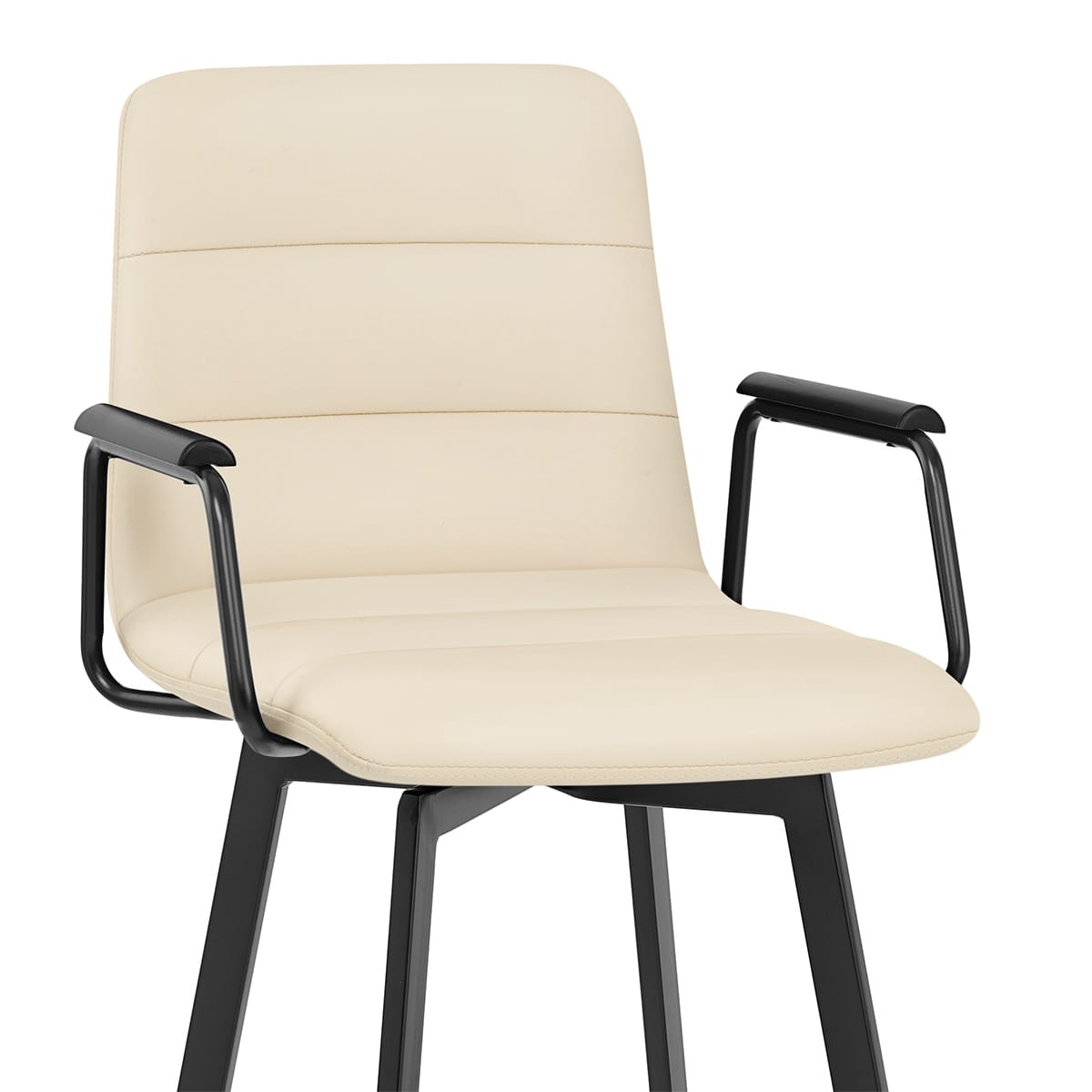 Kunstleder Barhocker Schwarz - Marco Beige