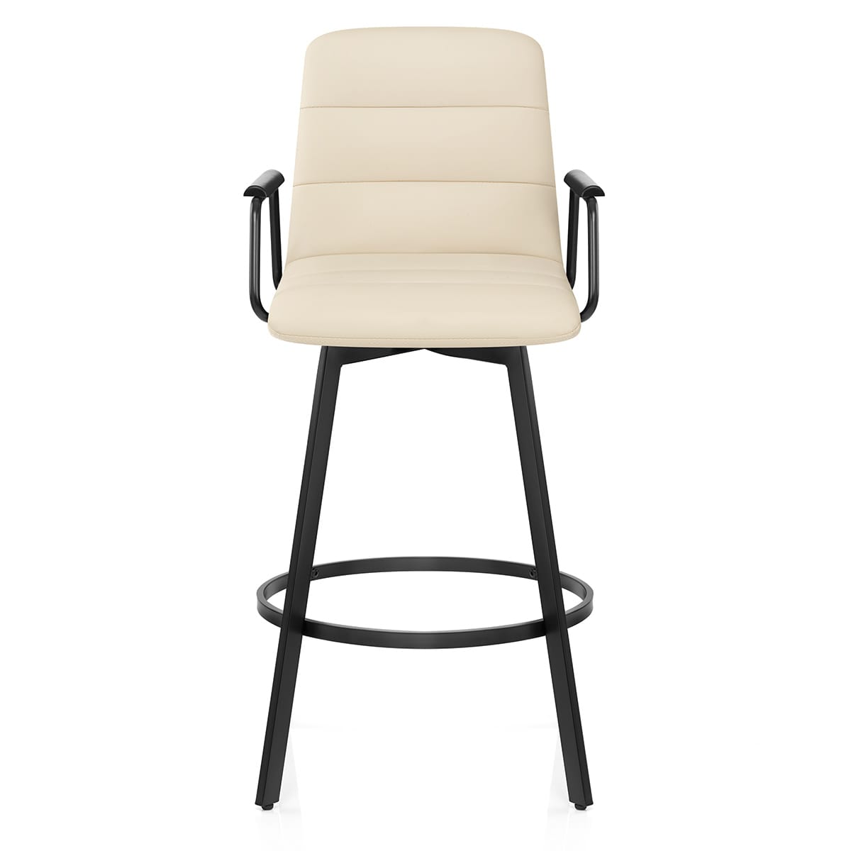 Kunstleder Barhocker Schwarz - Marco Beige