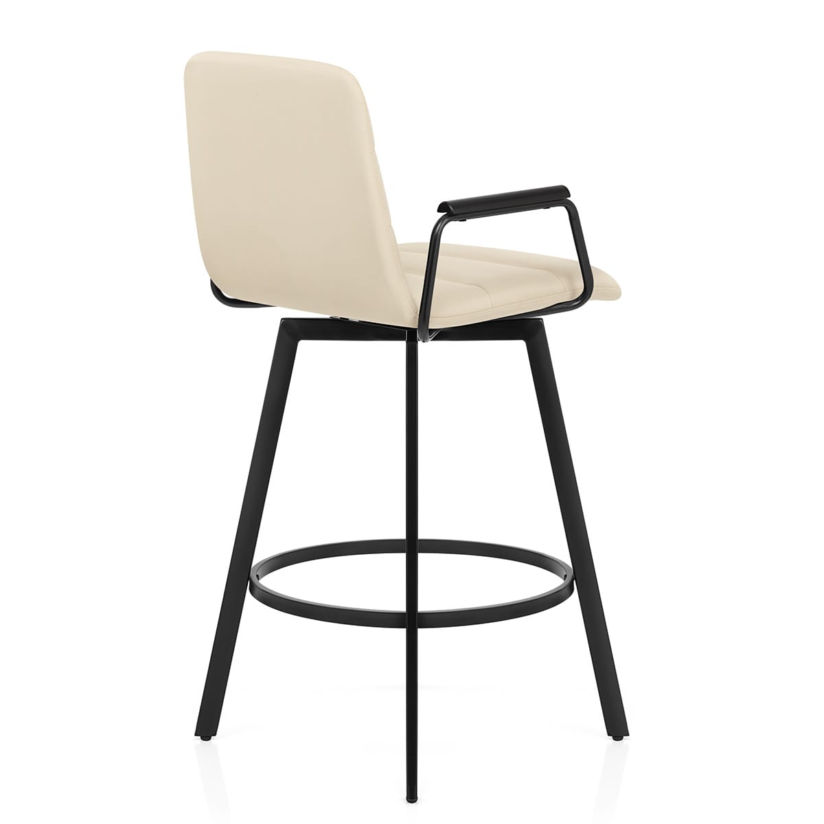 Kunstleder Barhocker Schwarz - Marco Beige