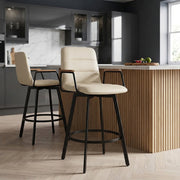 Kunstleder Barhocker Eichen - Marco Beige