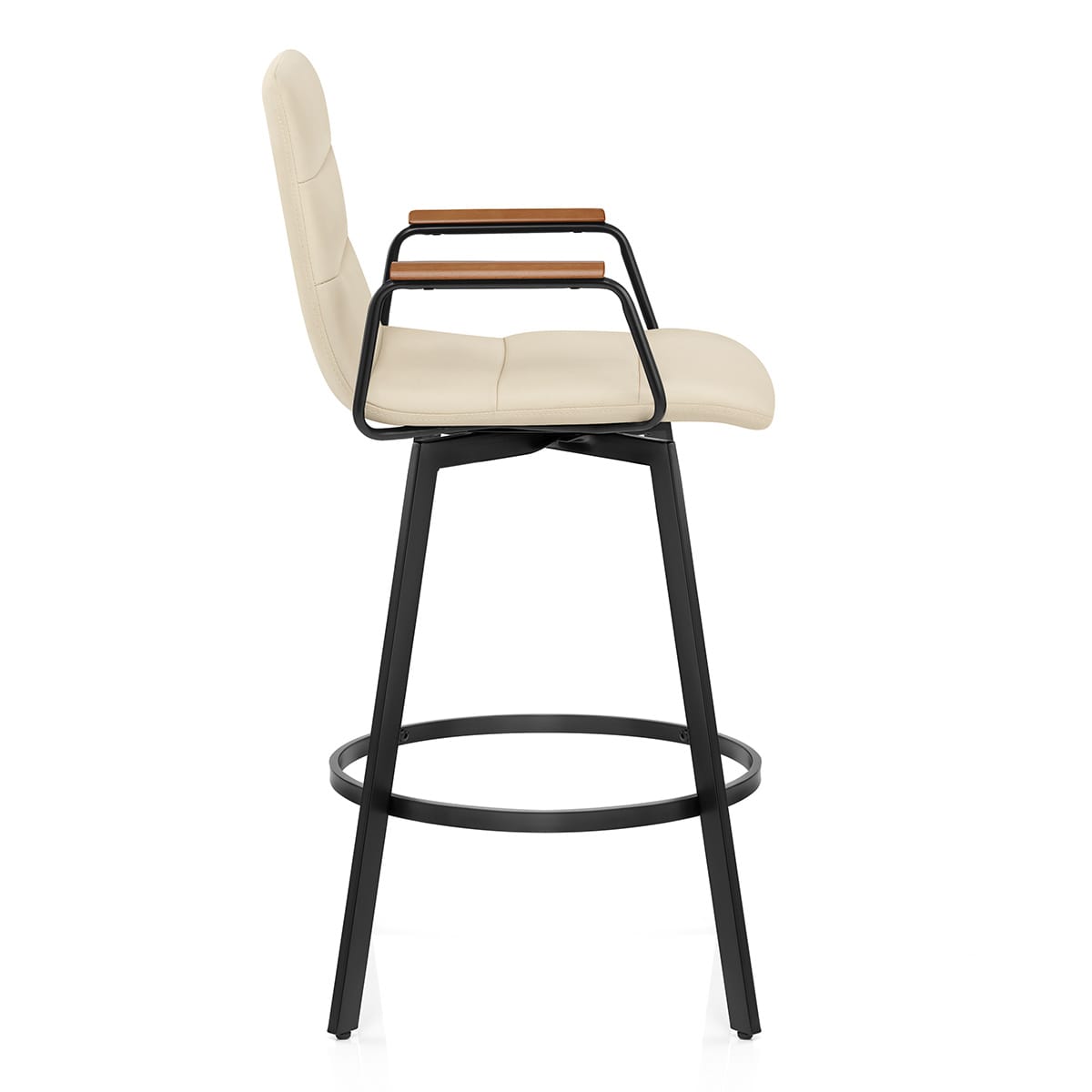 Kunstleder Barhocker Walnuss - Marco Beige