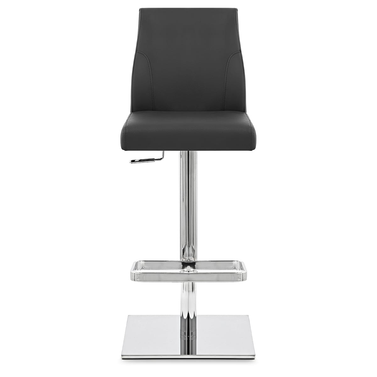 Echtleder Barhocker Chrom - Martello Schwarz