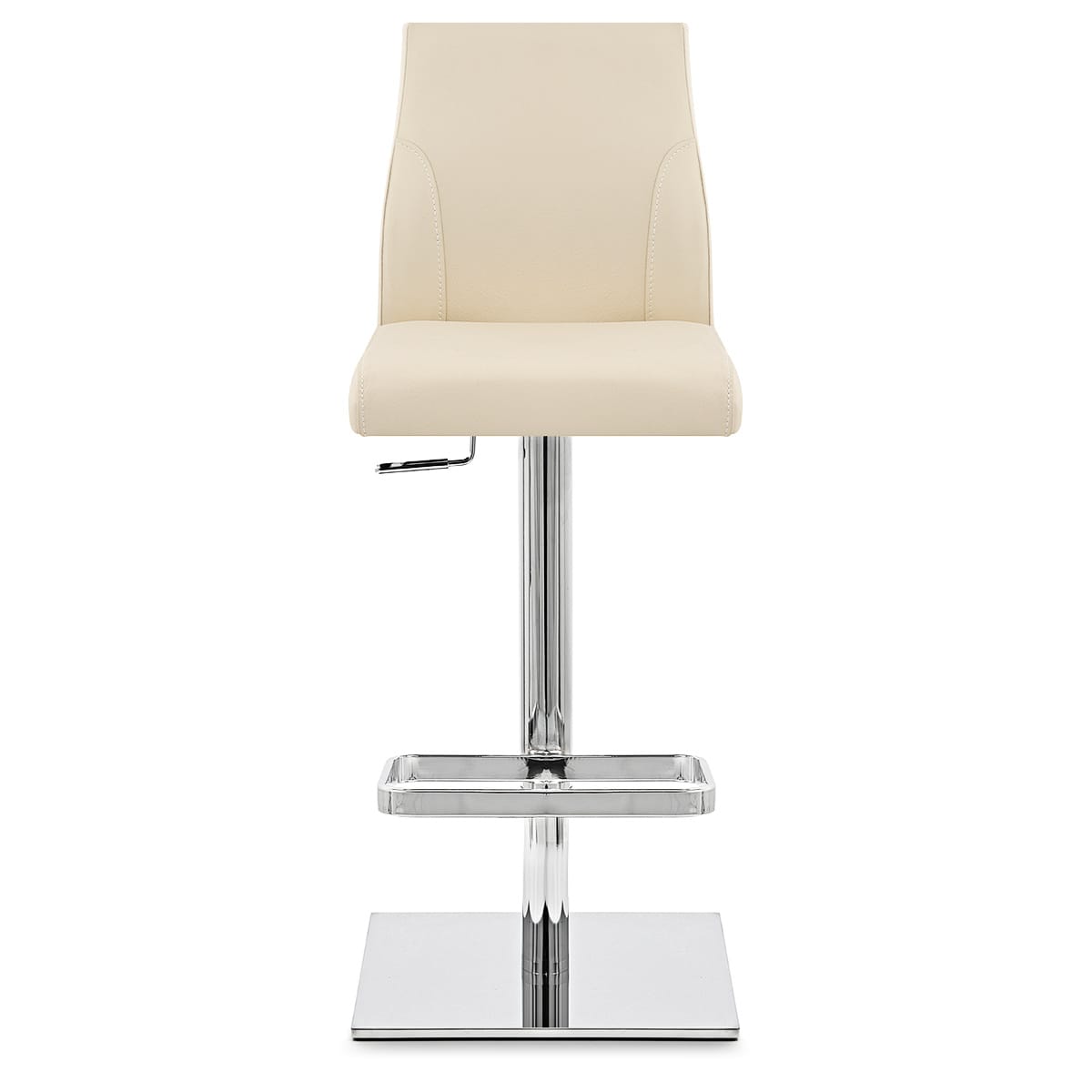 Echtleder Barhocker Chrom - Martello Beige