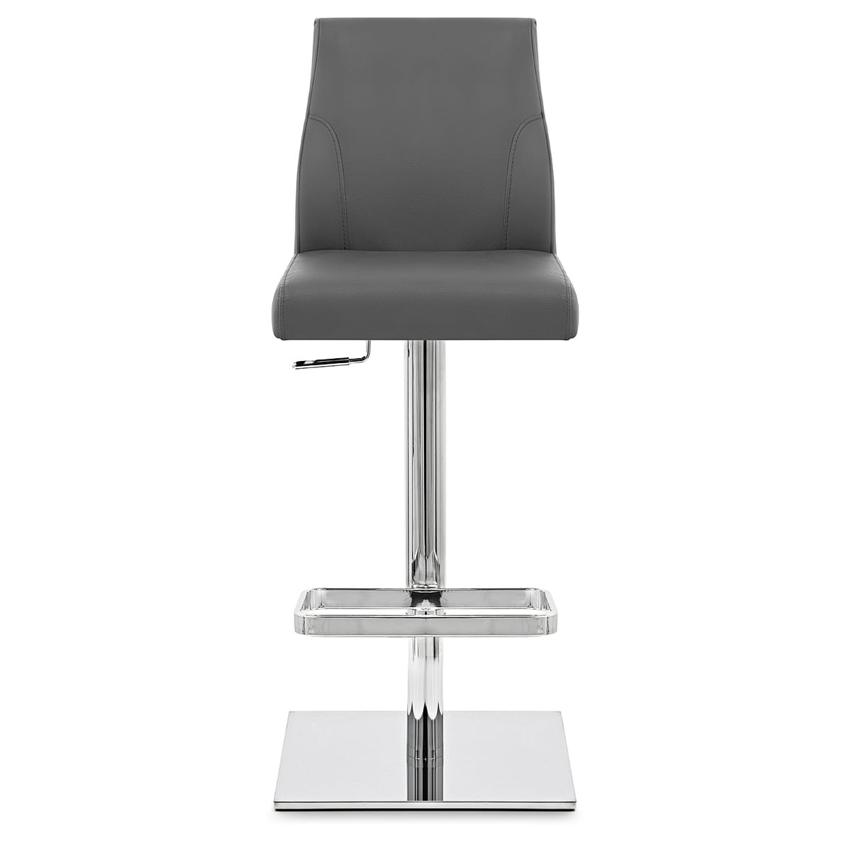 Echtleder Barhocker Chrom - Martello Grau