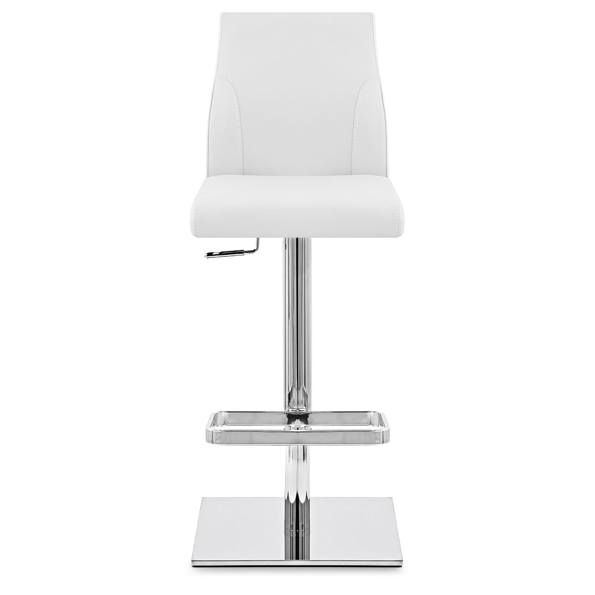Echtleder Barhocker Chrom - Martello Weiß