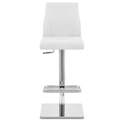Sgabello Pelle Cromato - Martello Bianco