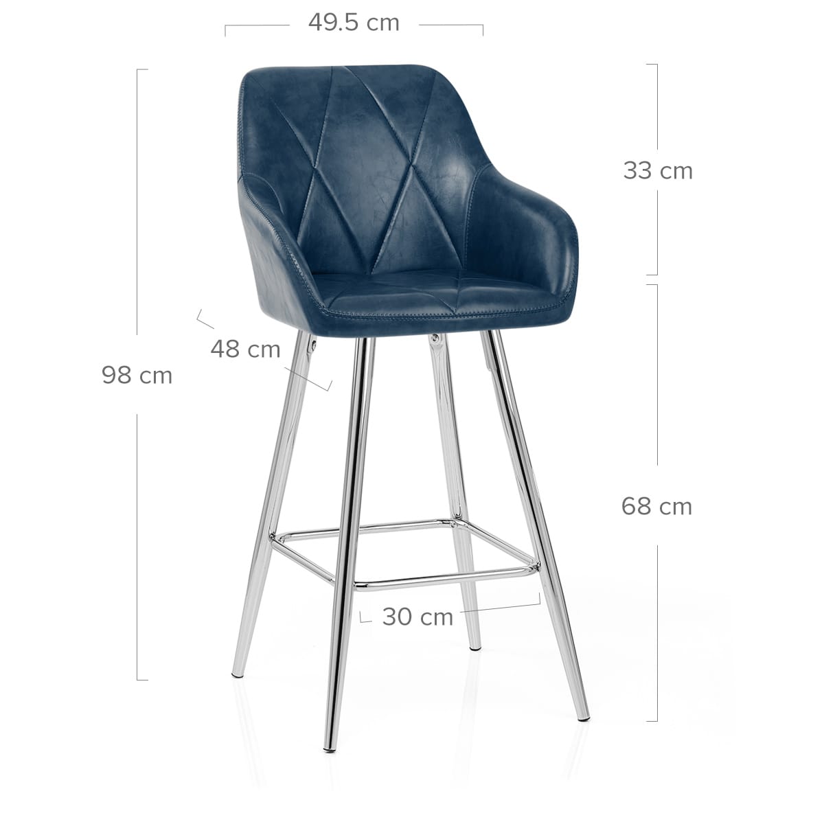 Sgabello Ecopelle Anticata - Mason Blu