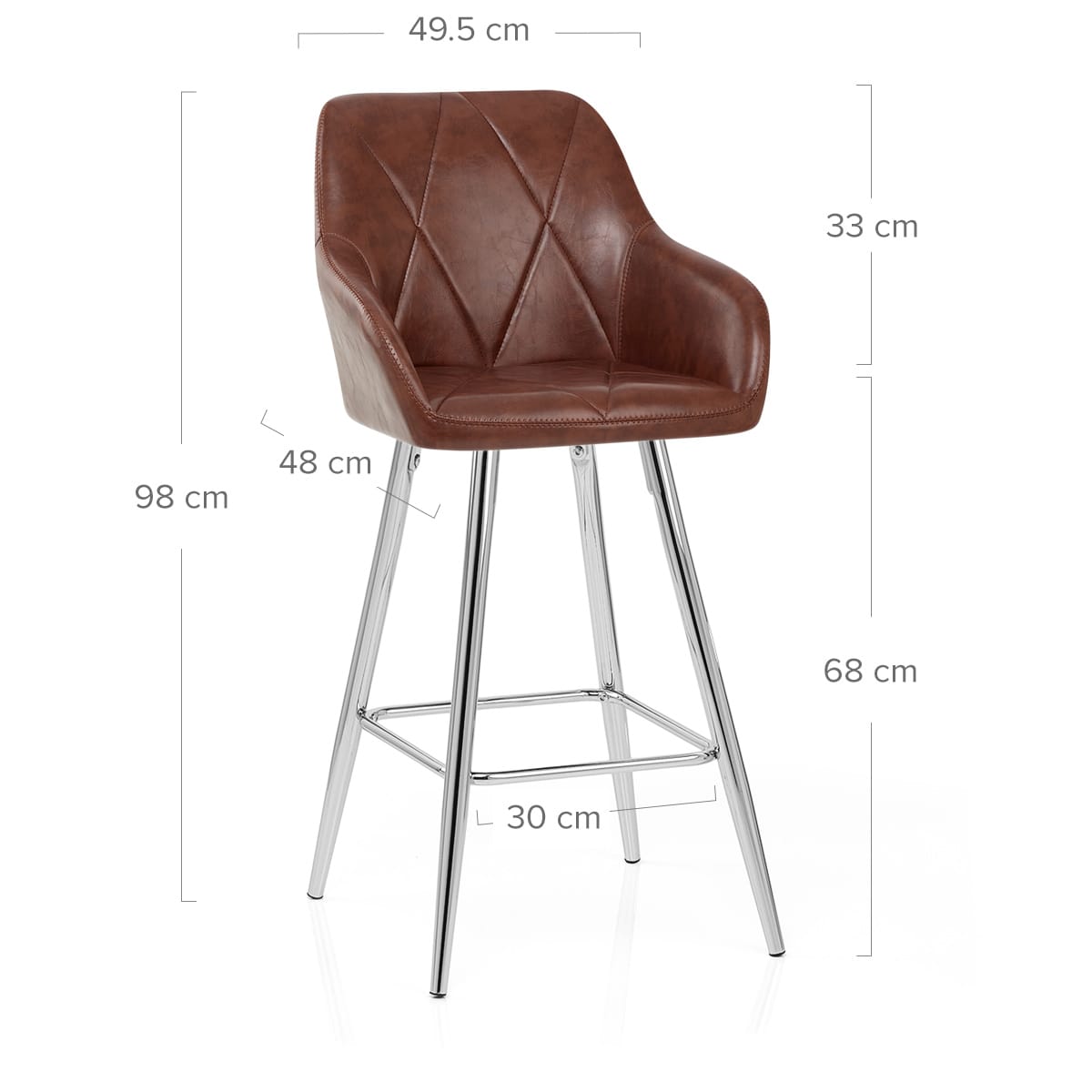 Sgabello Ecopelle Anticata - Mason Marrone