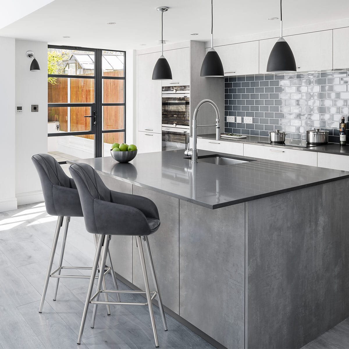 Sgabello Ecopelle Anticata - Mason Blu Scuro