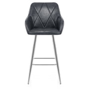 Sgabello Ecopelle Anticata - Mason Blu Scuro