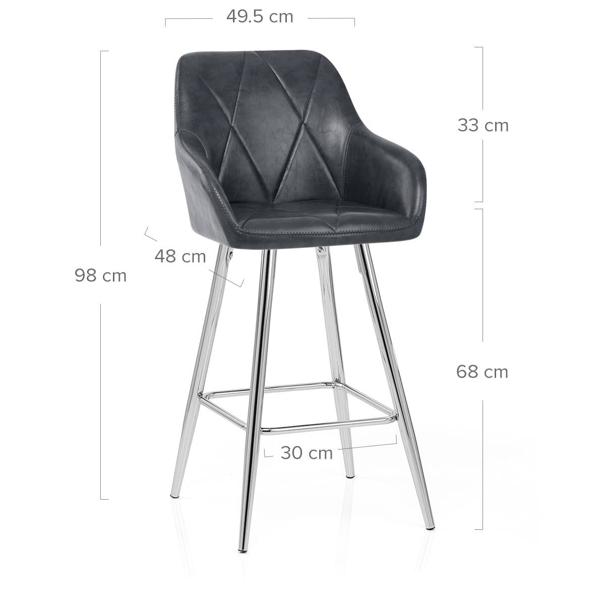Sgabello Ecopelle Anticata - Mason Blu Scuro