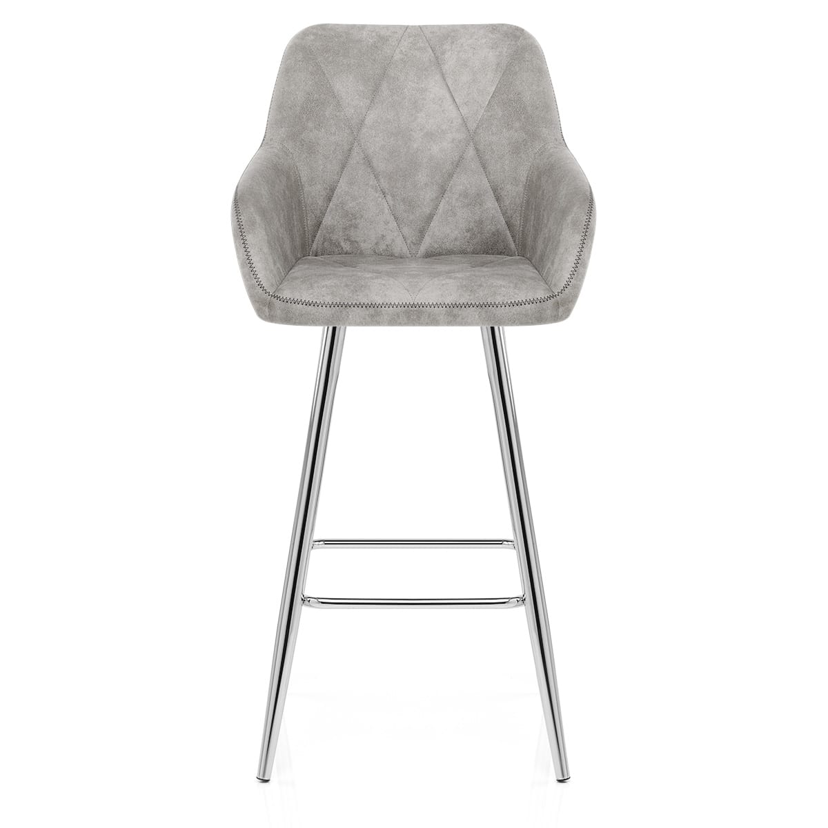 Wildlederimitat Barhocker - Mason Grau