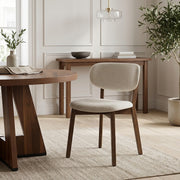 Heller Eichenholz-Stoffstuhl - Maya Beige