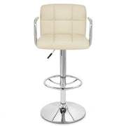 Sgabello Ecopelle Cromato - Maze Crema